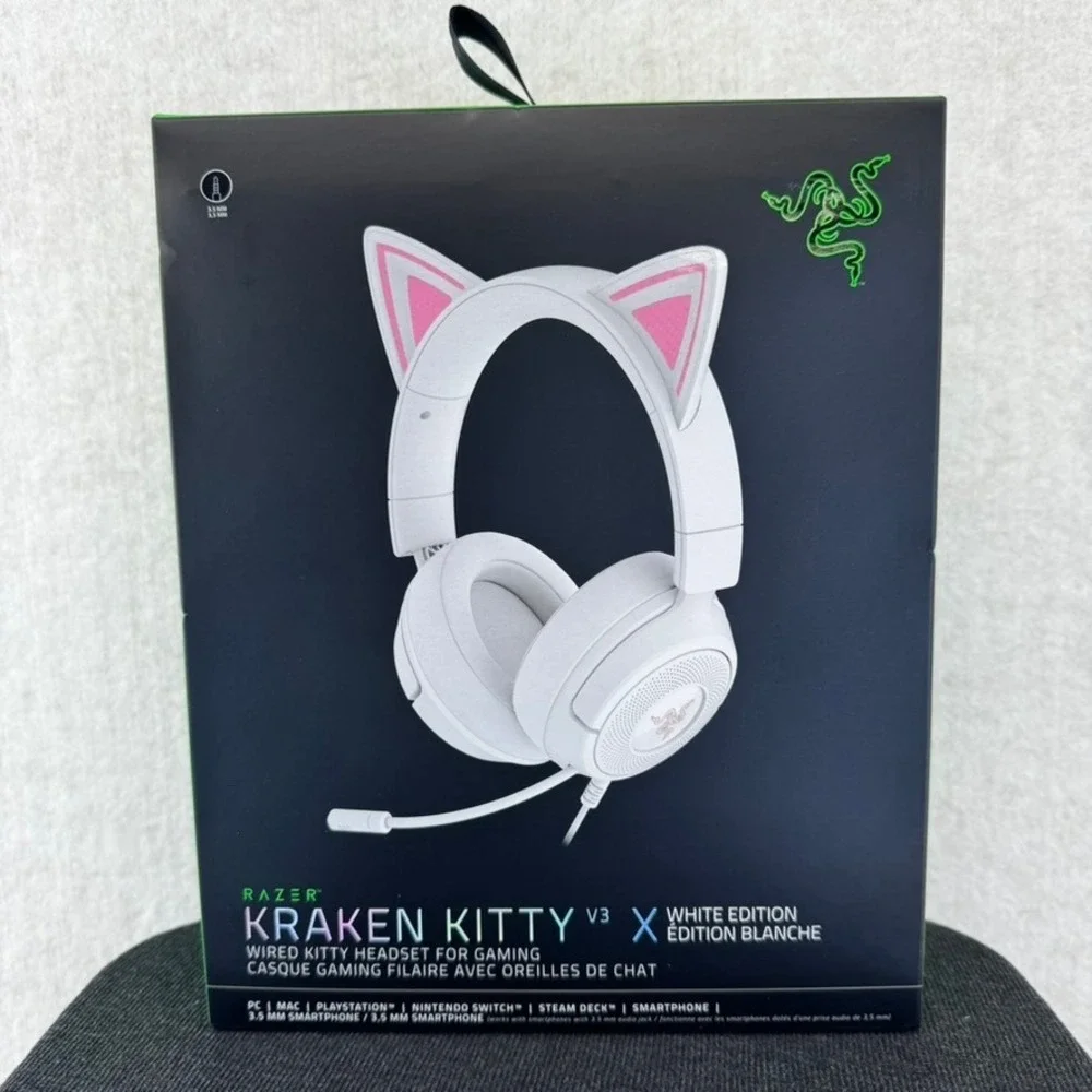 Razer Kraken Kitty V3 X Wired Gaming Headset White Edition NEW